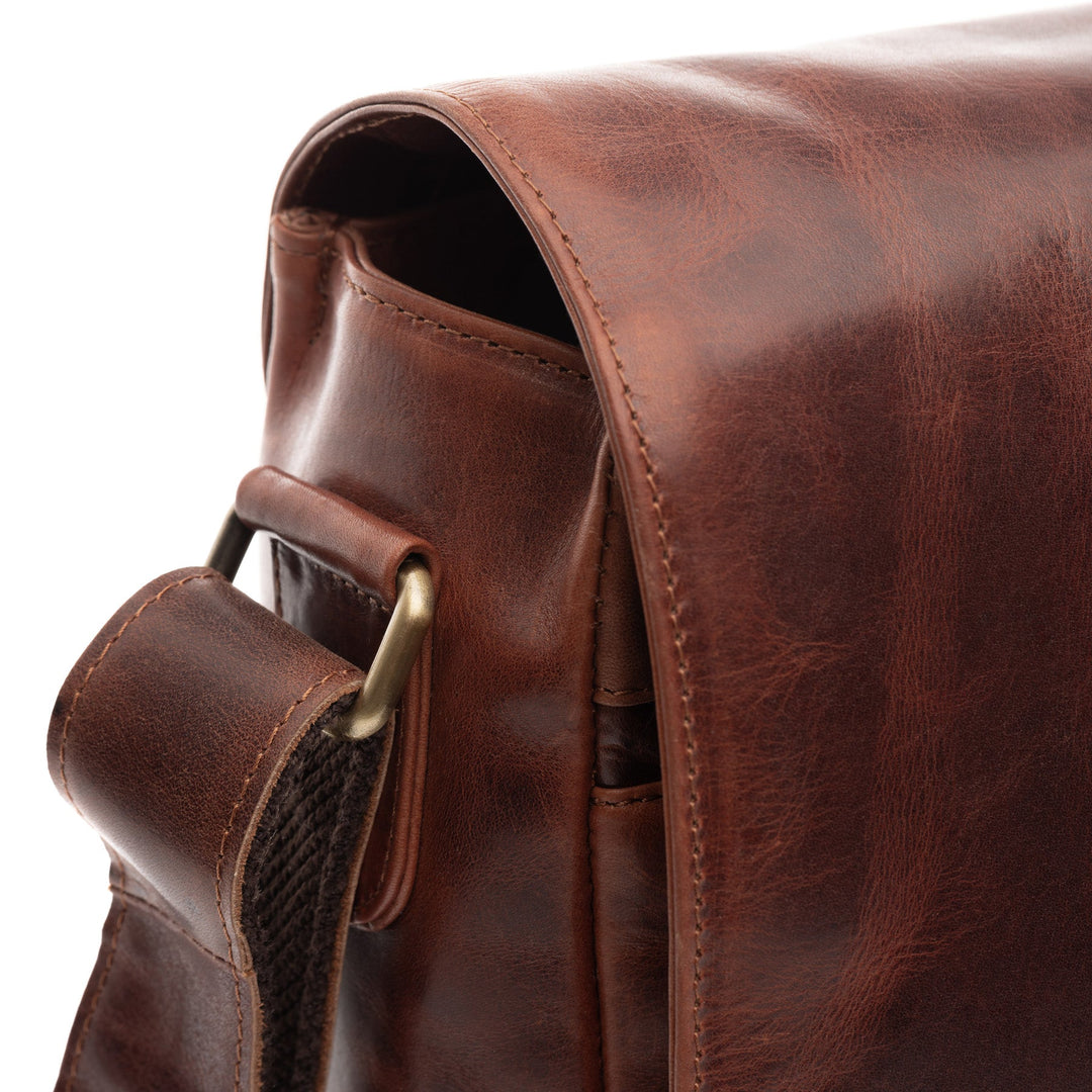 Large Leather Messenger Bag 15" SPENCER