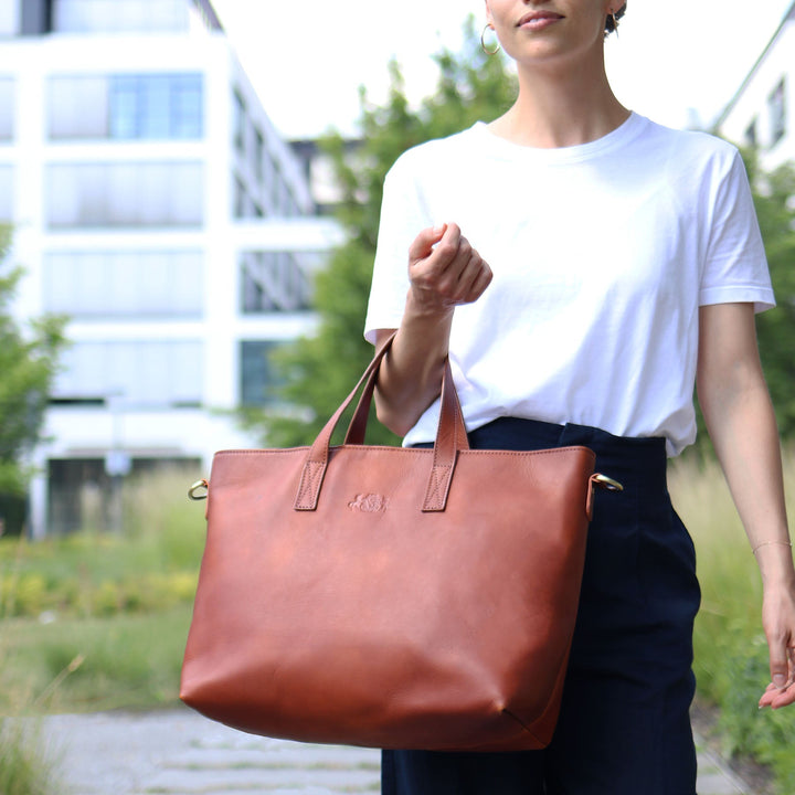 Brown Leather Handbag LIVIE Crossbody Bag