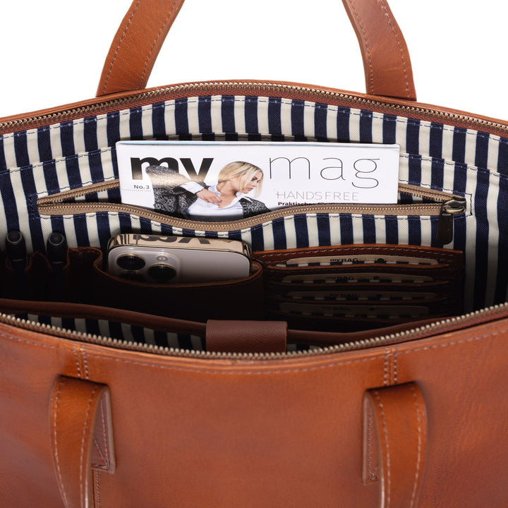 Brown Leather Handbag LIVIE Crossbody Bag