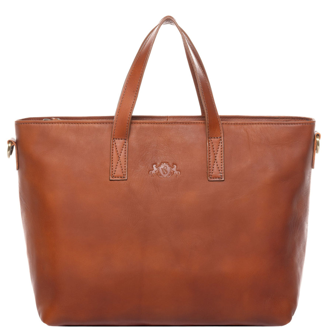 Brown Leather Handbag LIVIE Crossbody Bag