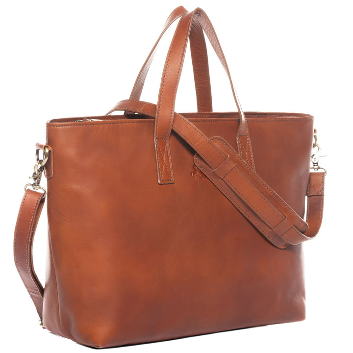 Brown Leather Handbag LIVIE Crossbody Bag