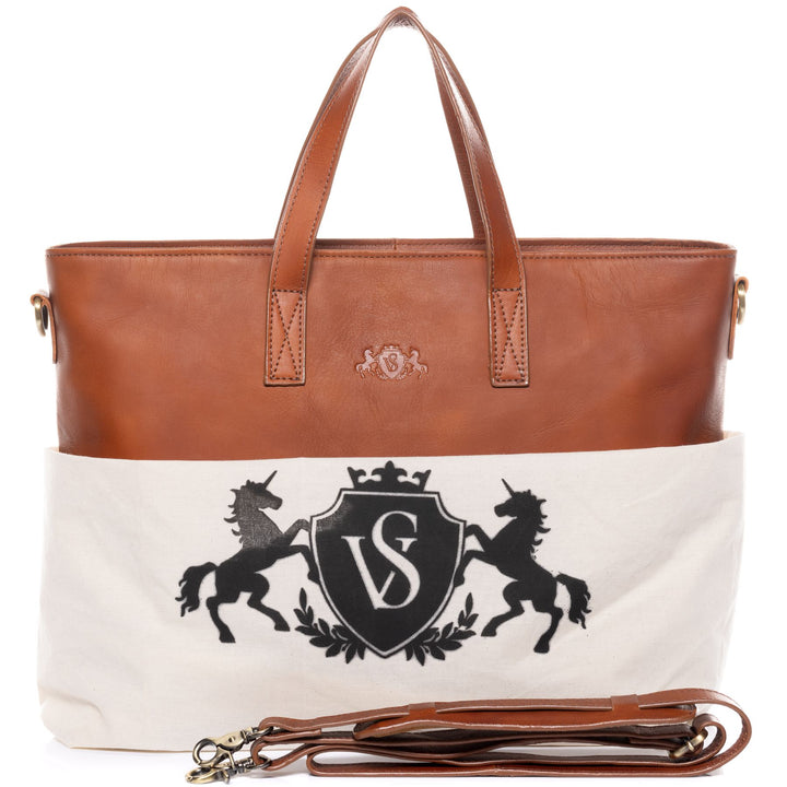 Brown Leather Handbag LIVIE Crossbody Bag