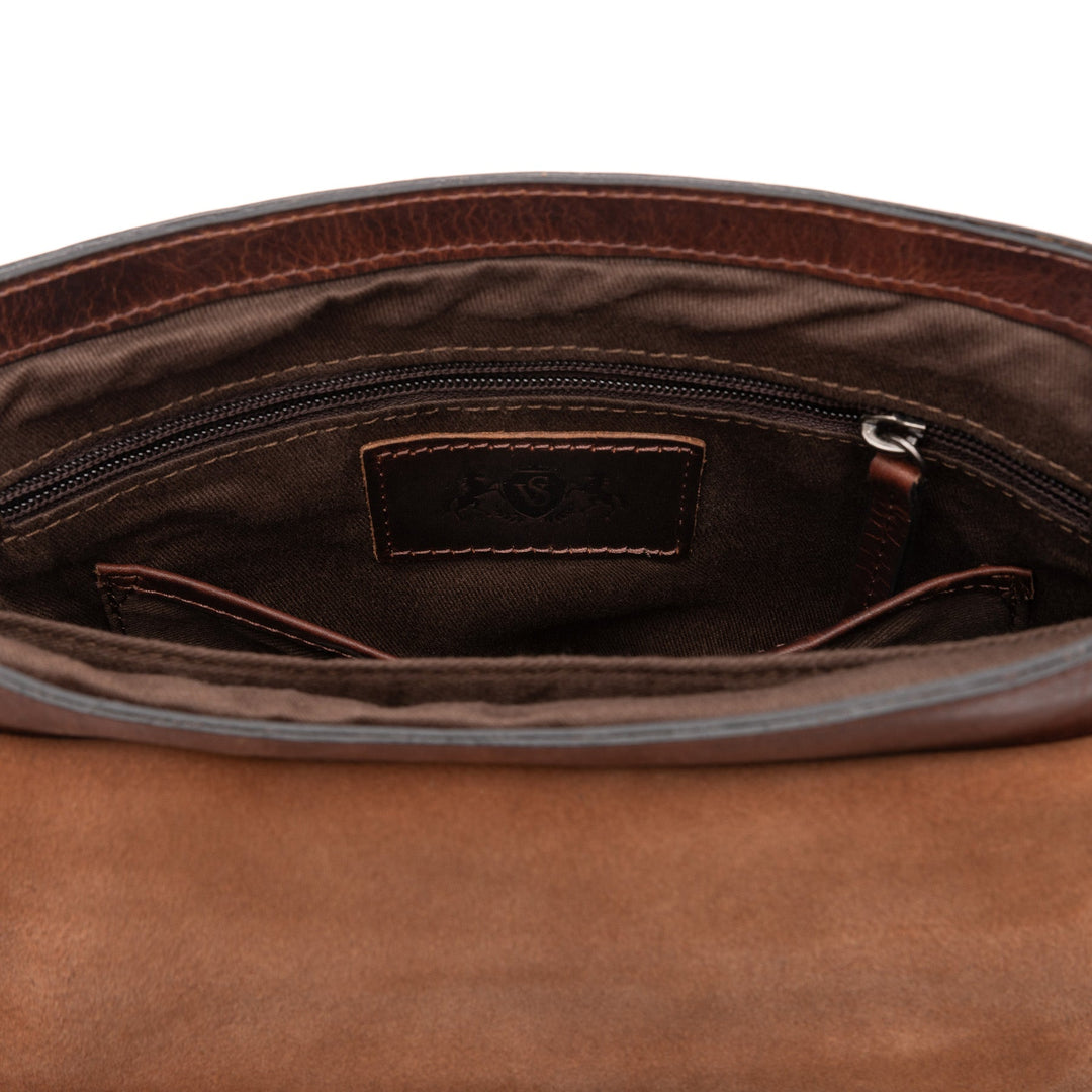 Brown Leather Shoulder Bag GRAHAM