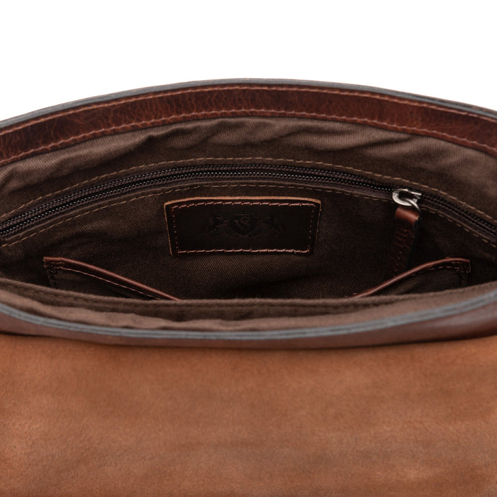 Brown Leather Shoulder Bag GRAHAM