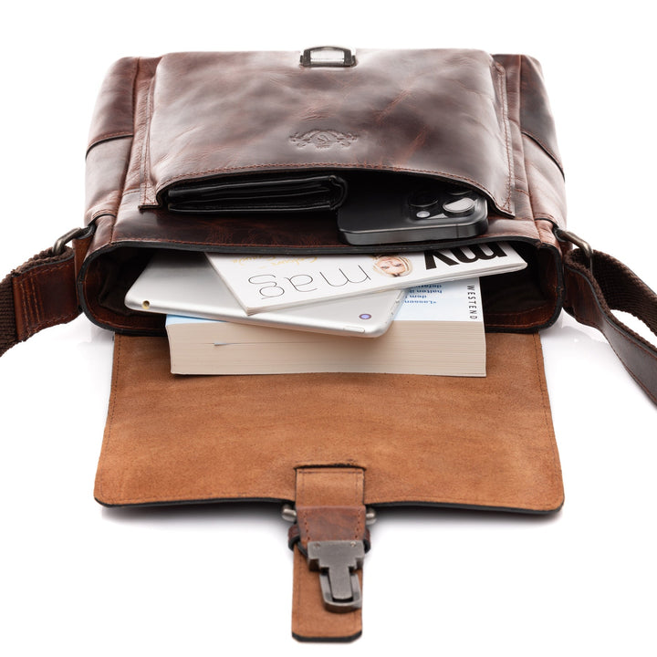 Brown Leather Shoulder Bag GRAHAM