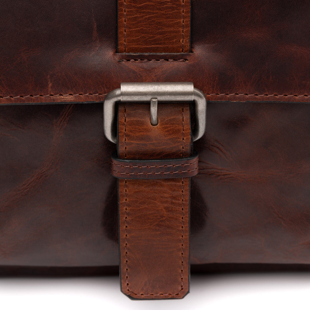 Brown Leather Shoulder Bag GRAHAM