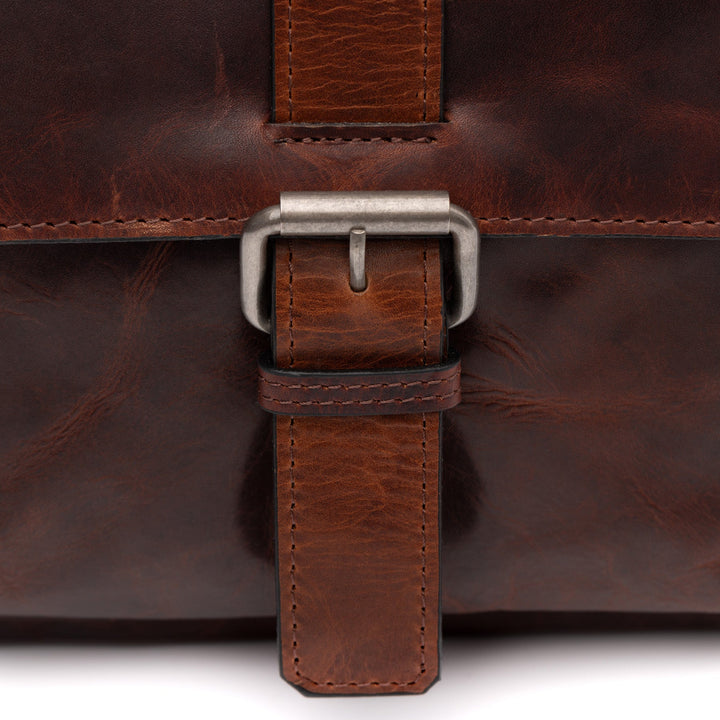 Brown Leather Shoulder Bag GRAHAM