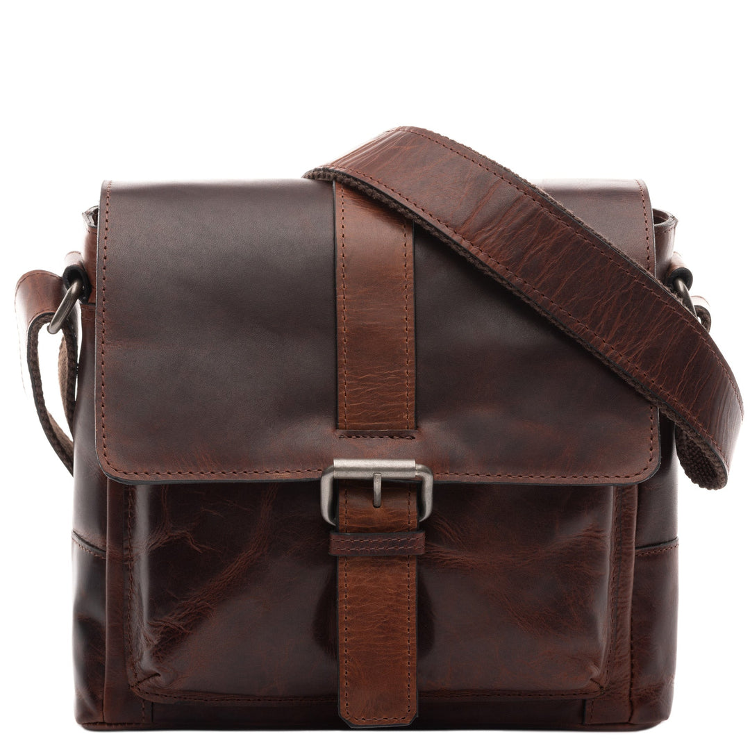 Brown Leather Shoulder Bag GRAHAM