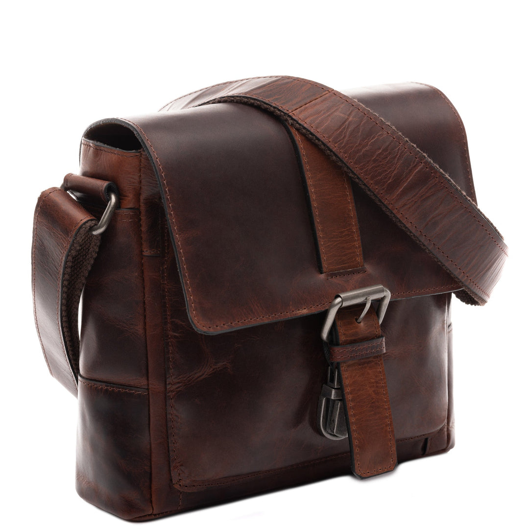 Brown Leather Shoulder Bag GRAHAM