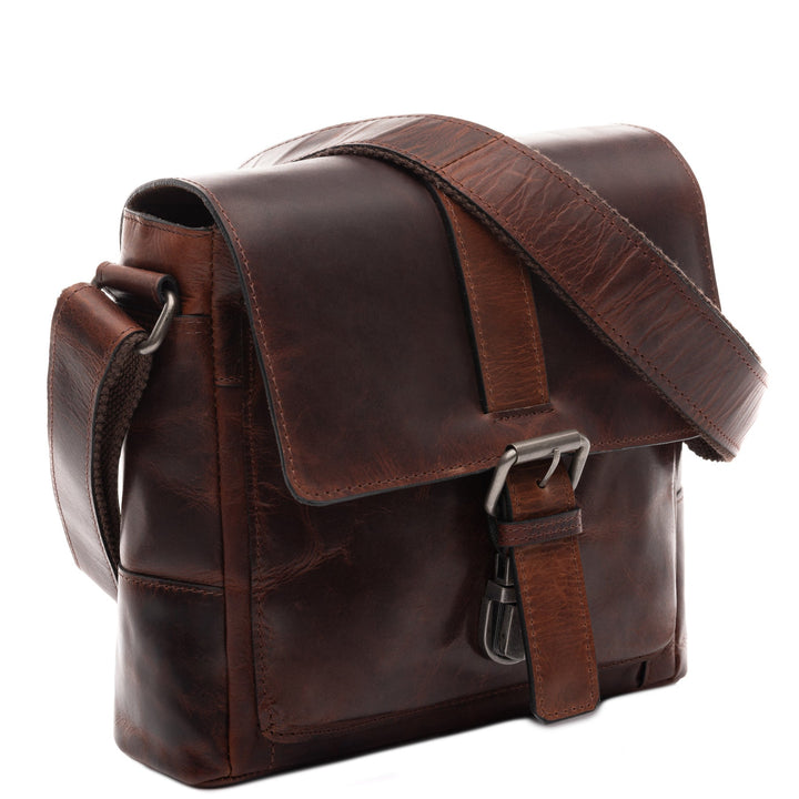 Brown Leather Shoulder Bag GRAHAM