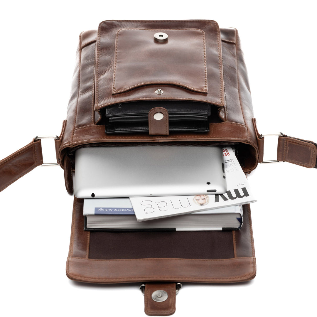 Brown Leather Shoulder Bag STOKED