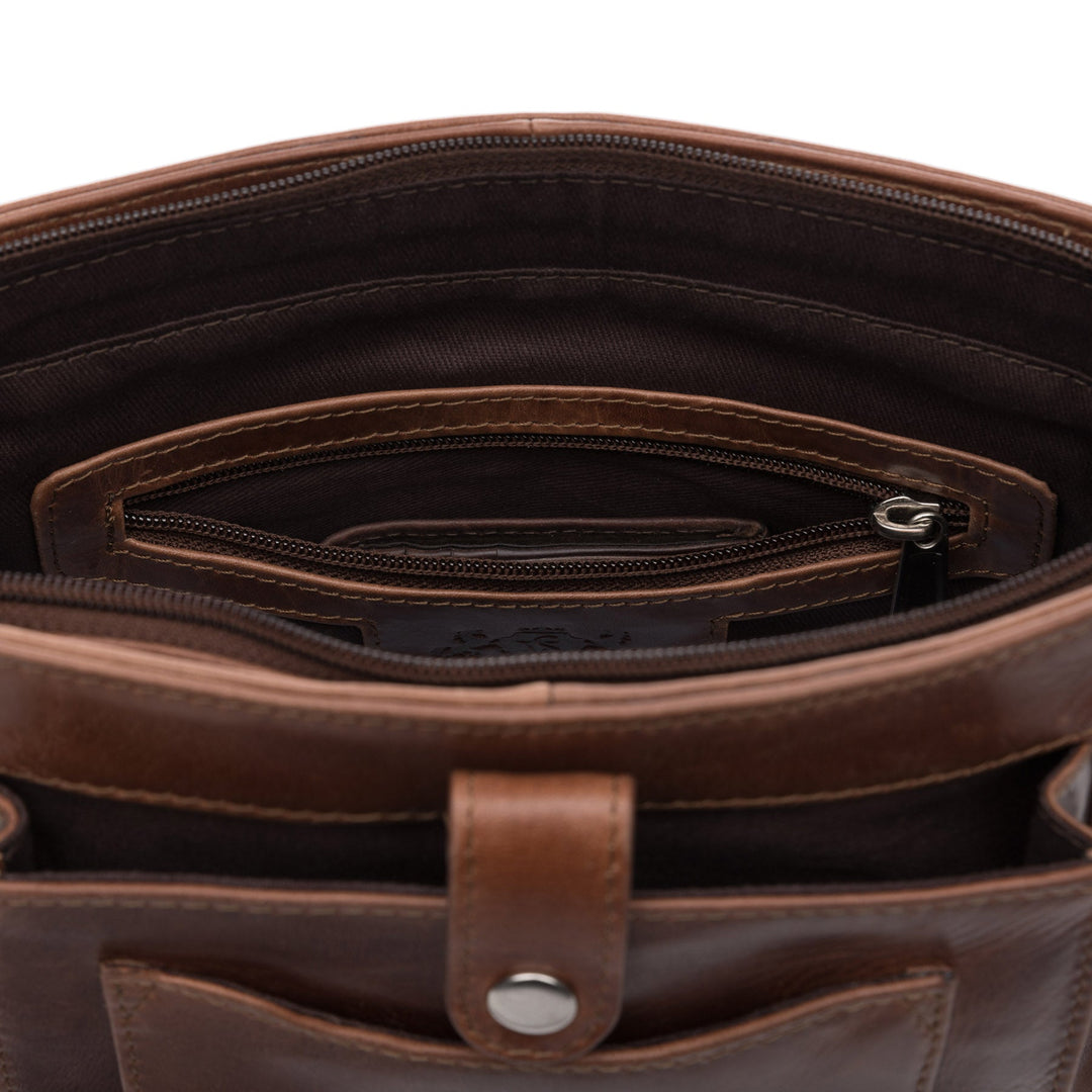 Brown Leather Shoulder Bag STOKED