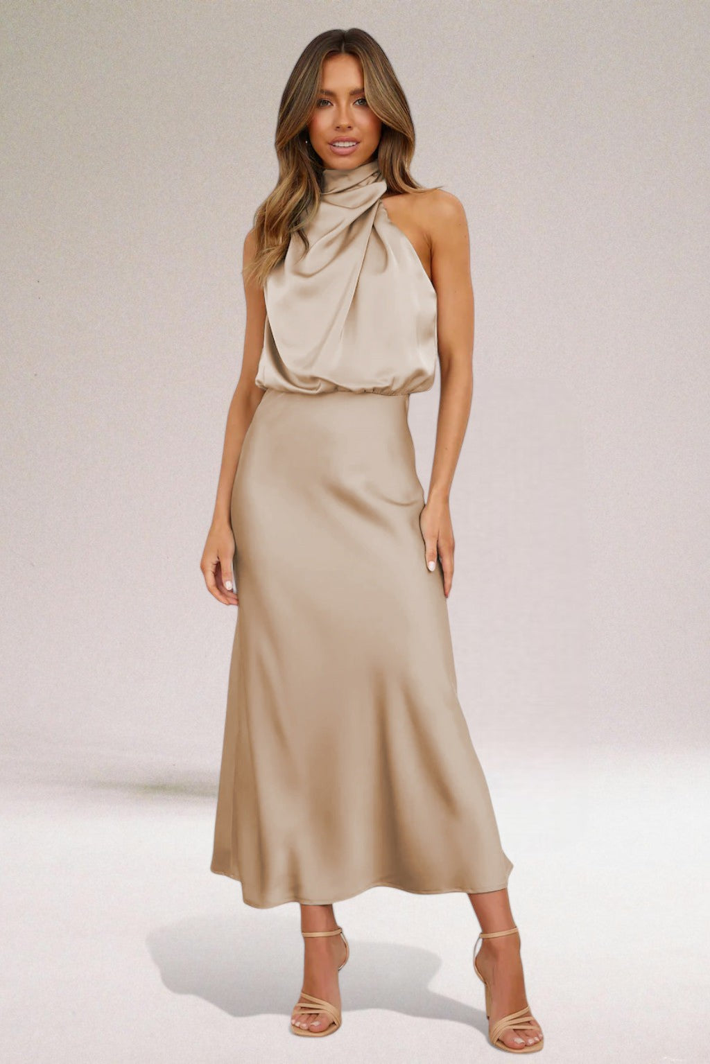 Satin Glamour Evening Dress