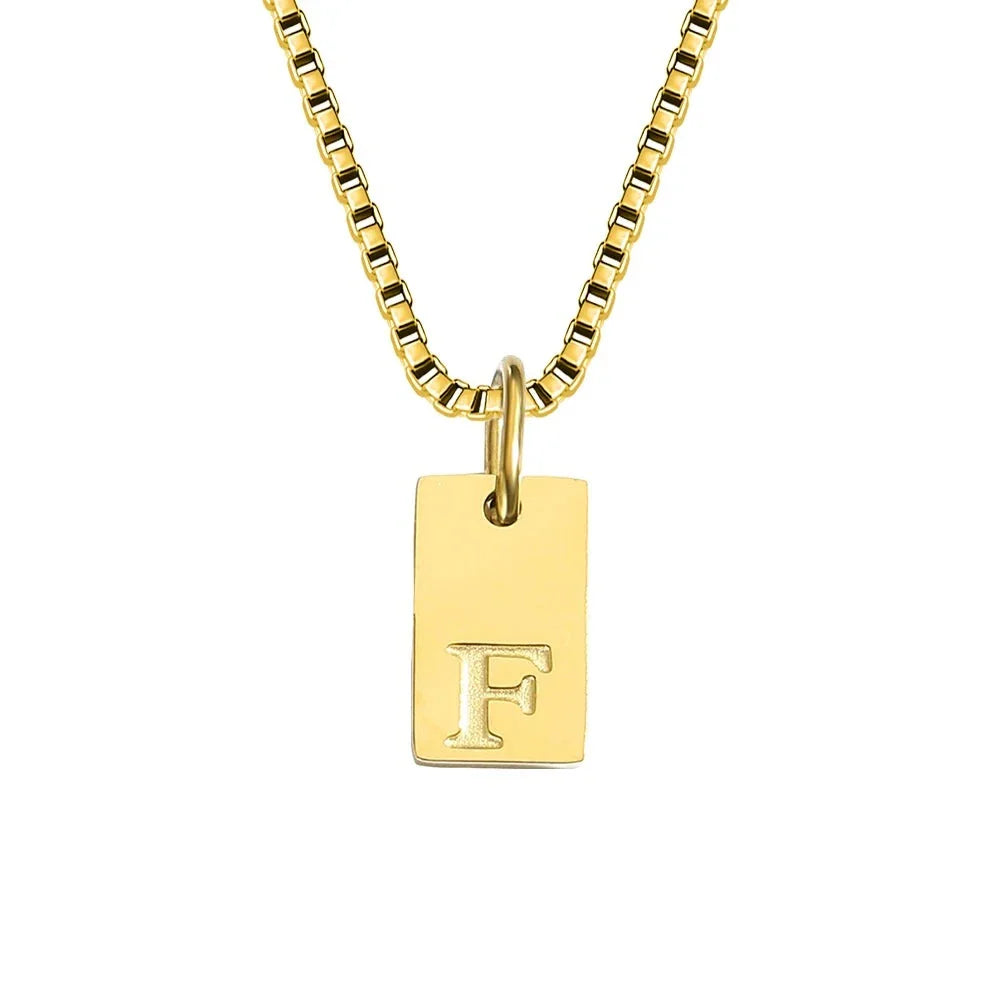 Dainty Initial Tag Necklace