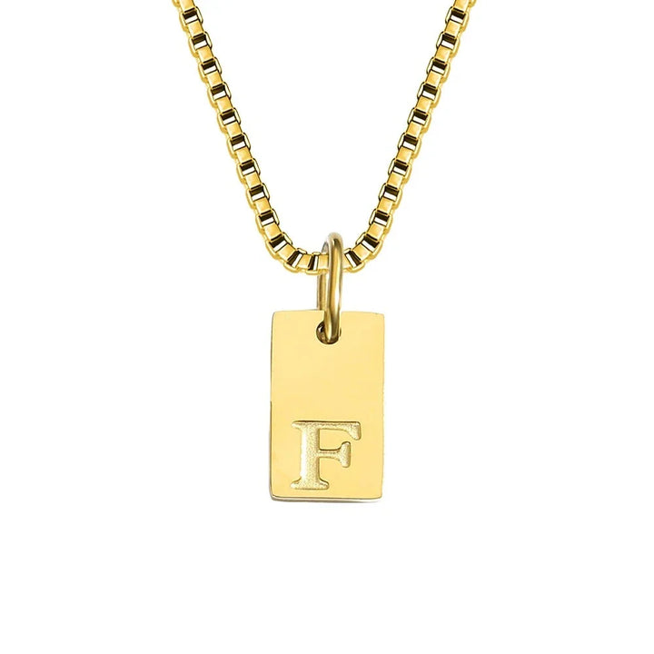 Dainty Initial Tag Necklace