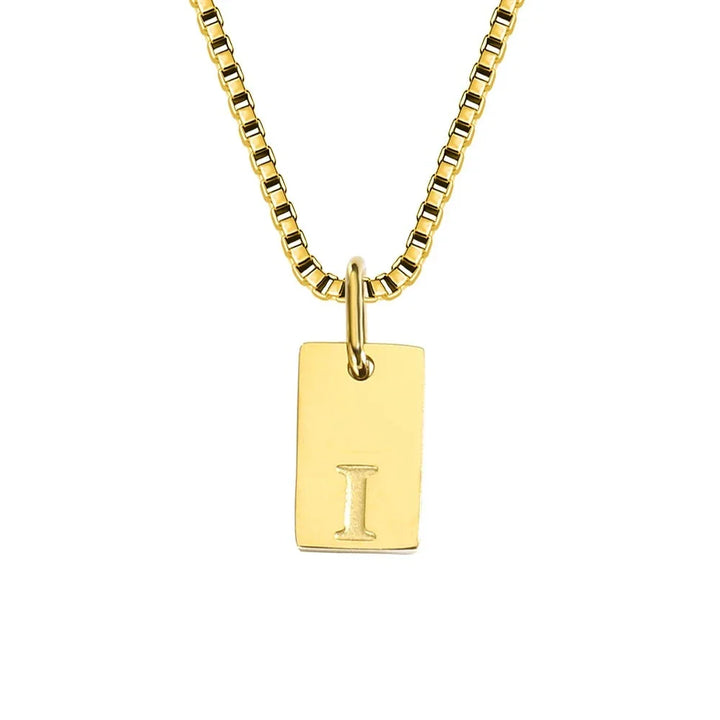 Dainty Initial Tag Necklace