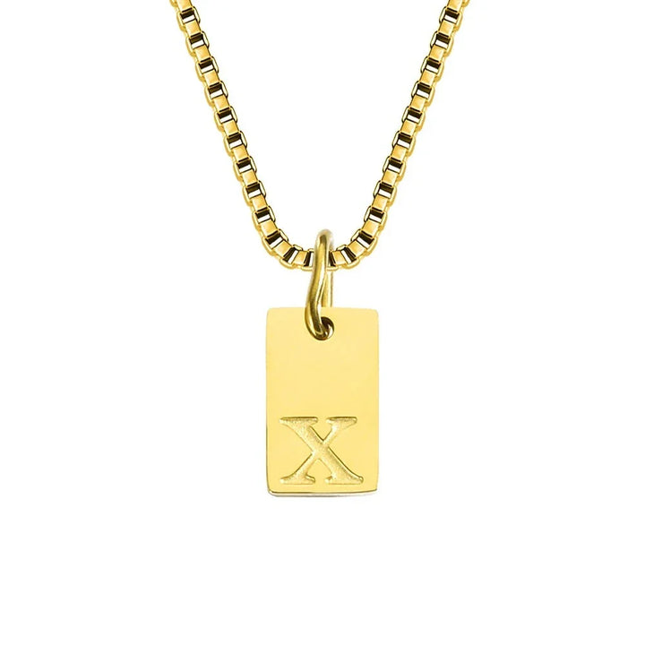 Dainty Initial Tag Necklace