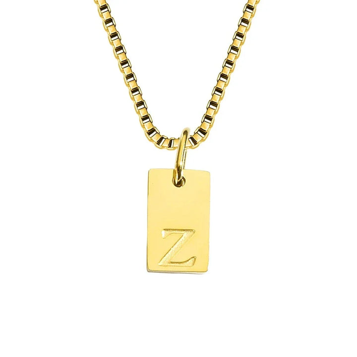 Dainty Initial Tag Necklace