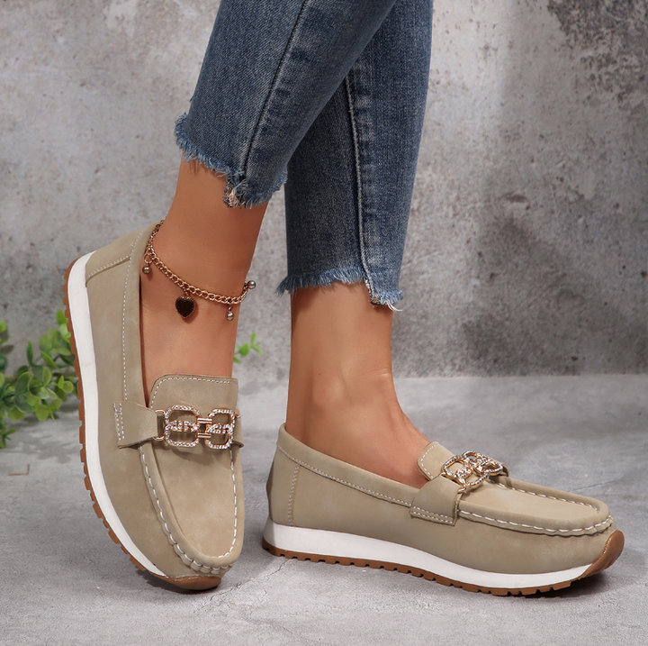 Emma | Chic Diamond Buckle Slippers