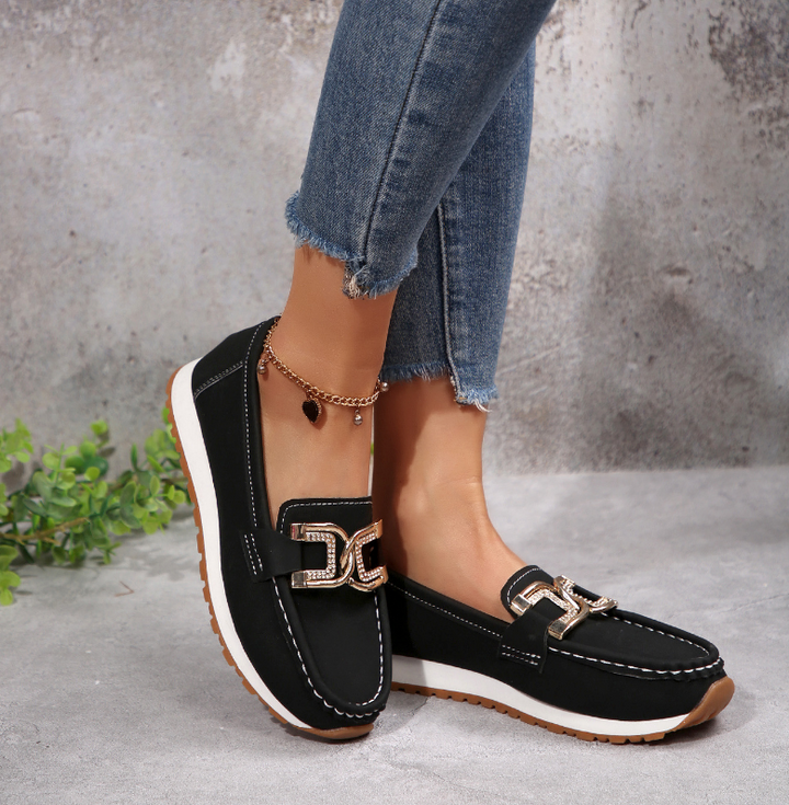 Emma | Chic Diamond Buckle Slippers