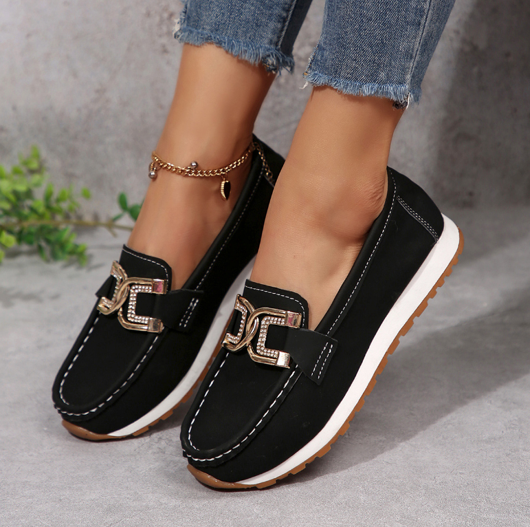 Emma | Chic Diamond Buckle Slippers