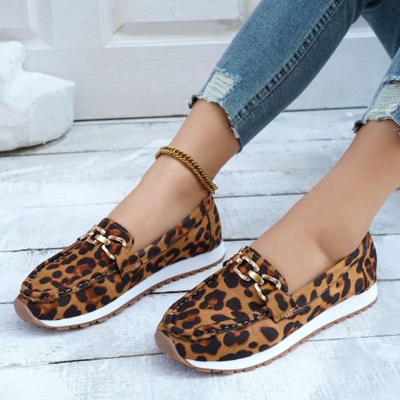 Everly | Leopard Print Slippers