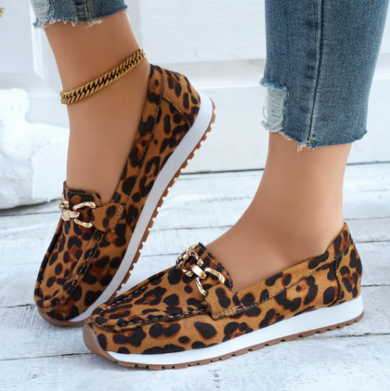 Everly | Leopard Print Slippers