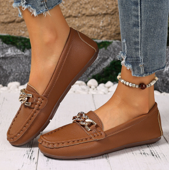 Eden | Flat Diamond Buckle Slippers