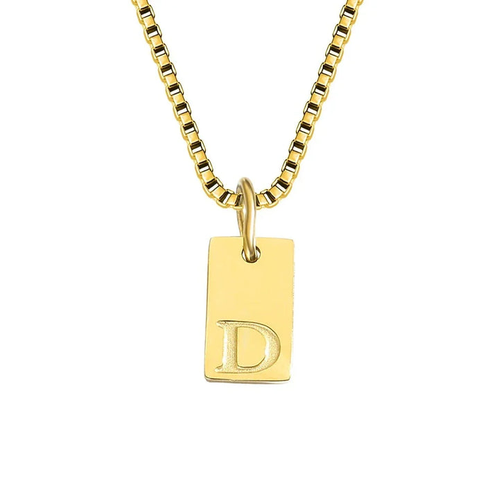 Dainty Initial Tag Necklace