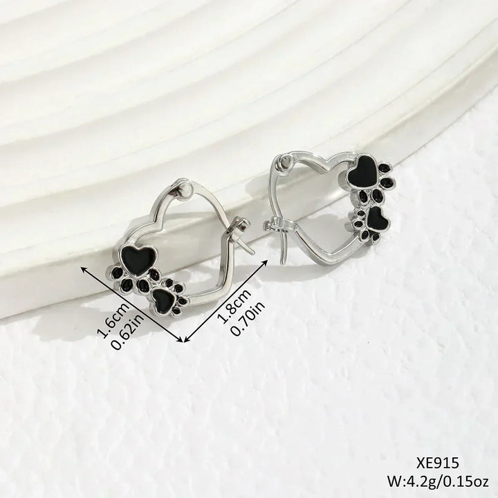 Amara™ | Heart Hoop Earrings