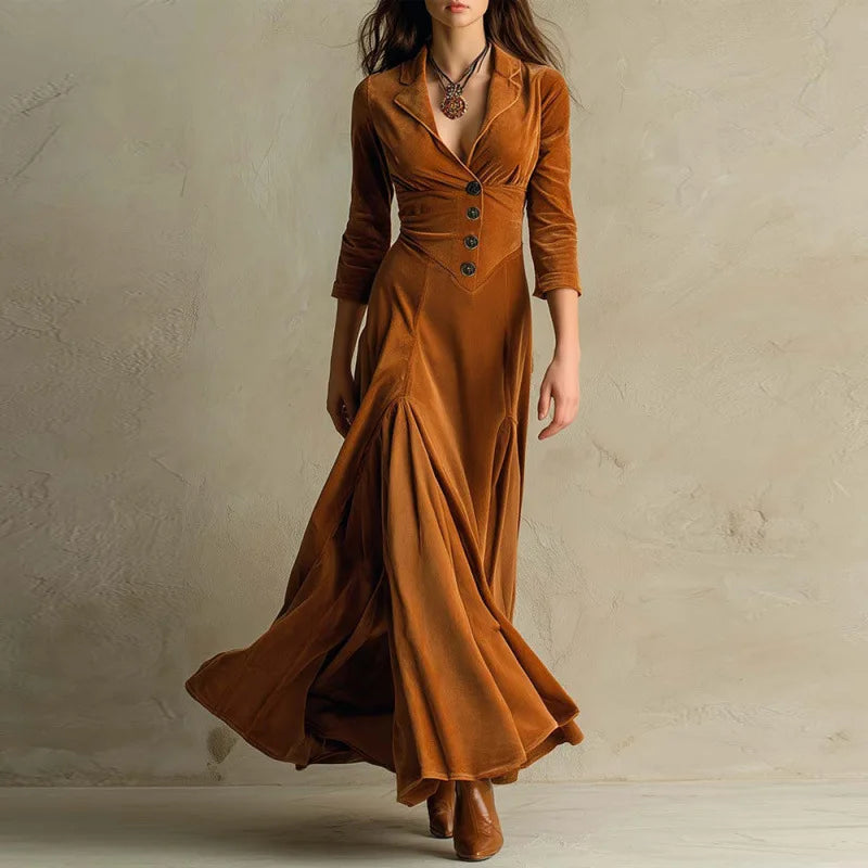 Mirella Fluid Velvet Maxi Dress
