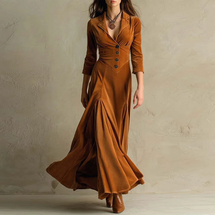 Mirella Fluid Velvet Maxi Dress