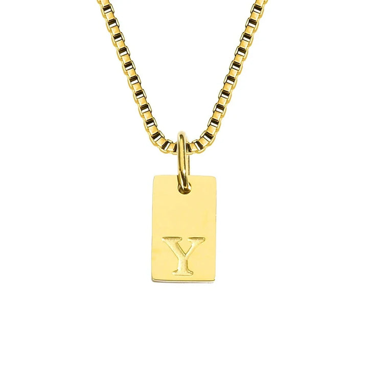 Dainty Initial Tag Necklace