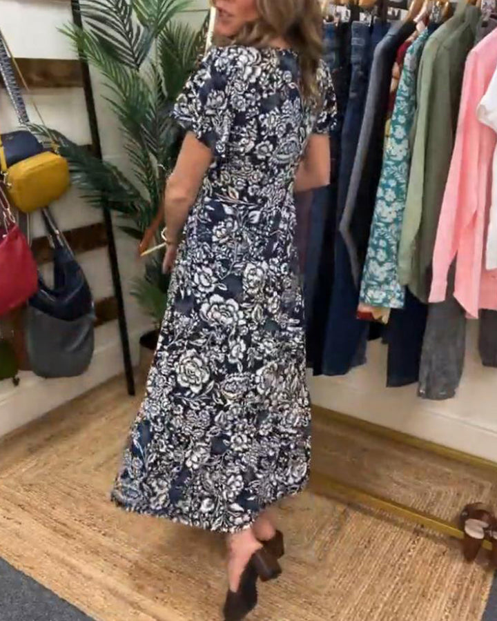 Floral Long Sleeve Maxi Dress