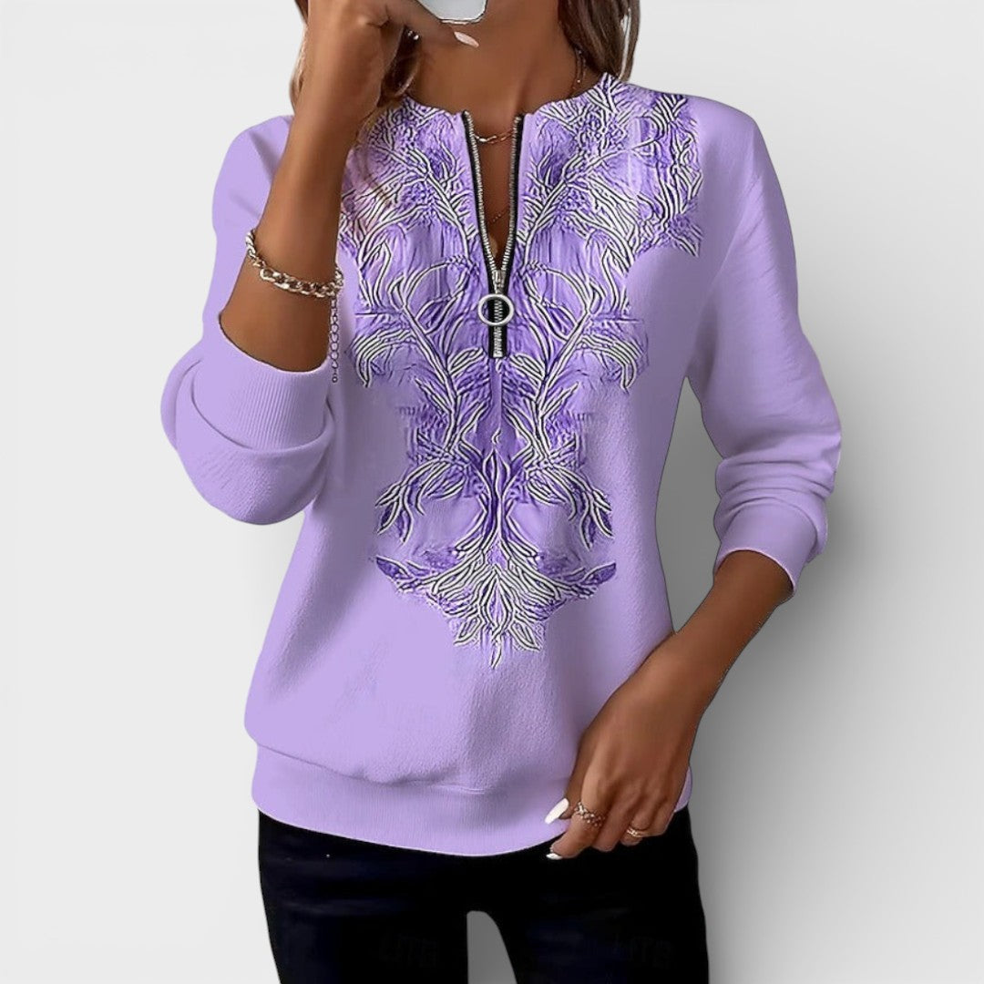 Elegant Zip-Up Sweater