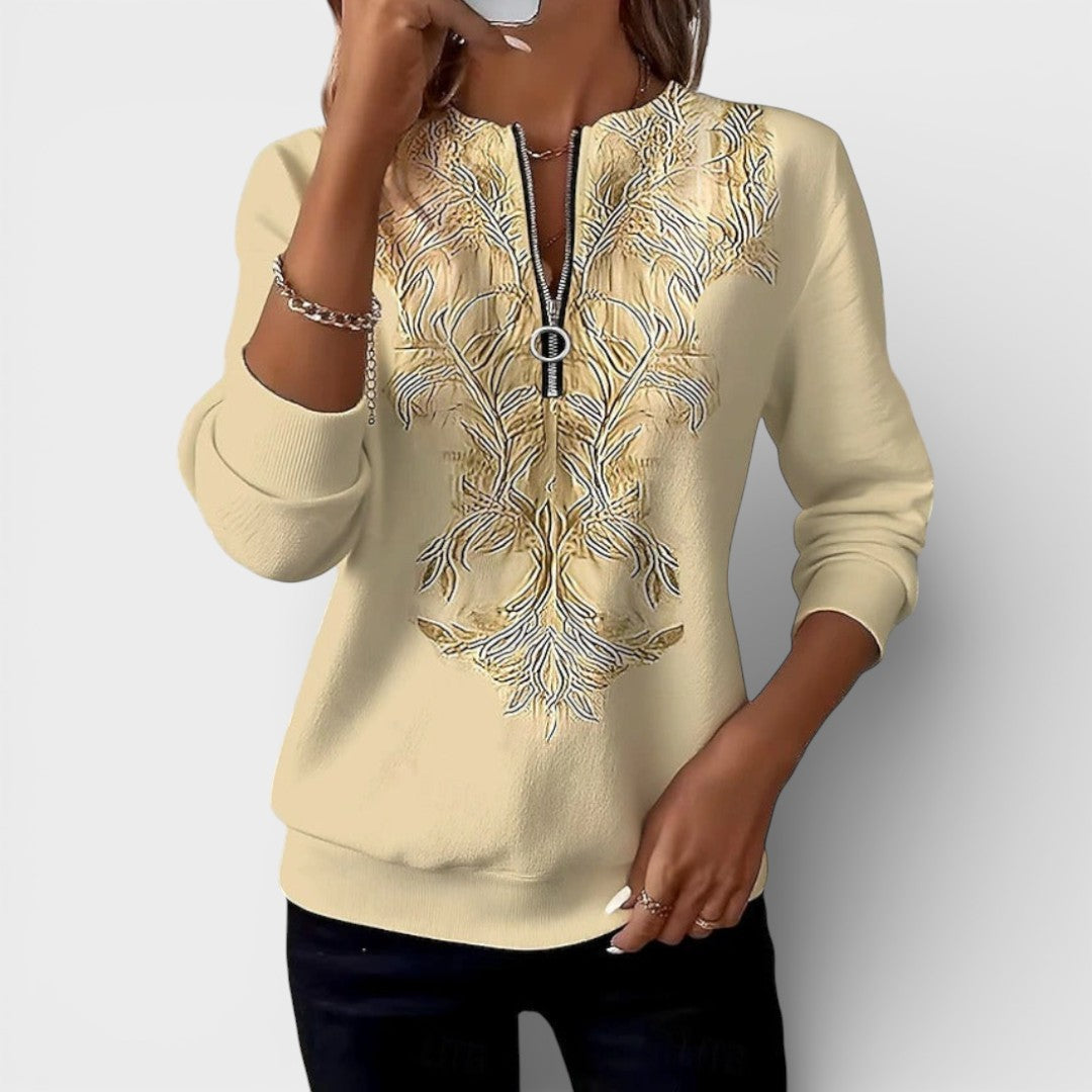 Elegant Zip-Up Sweater