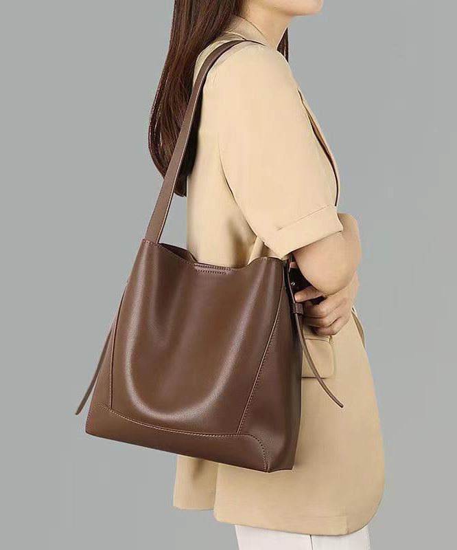 Light Brown Calf Leather Satchel