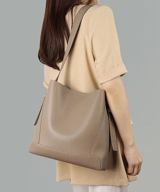 Light Brown Calf Leather Satchel