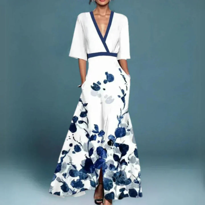 Hazel Floral Belted Maxi Dress