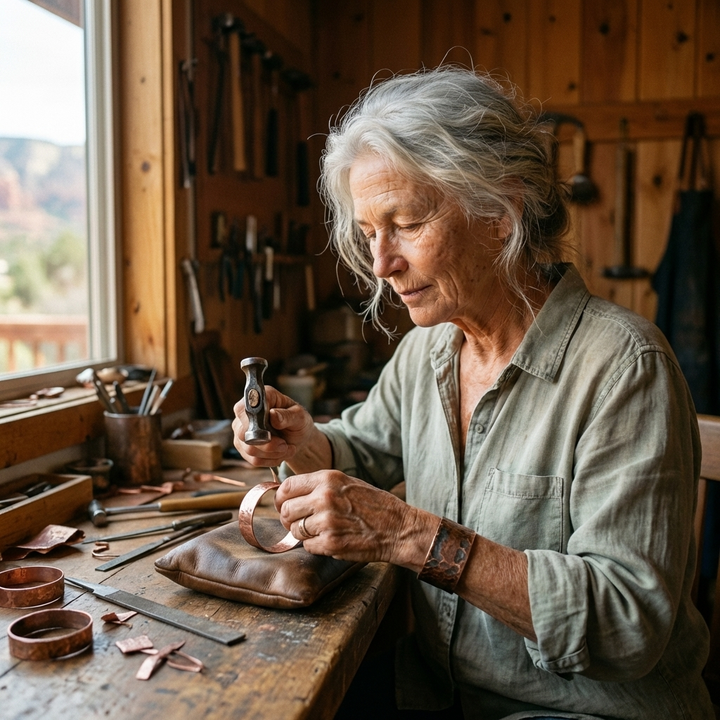 Vera's Sedge Copper Bracelet