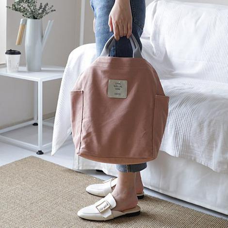Pink Vintage Patchwork Canvas Shoulder Bag