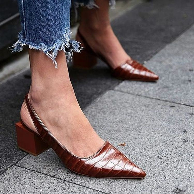 Olga | Elegant Square Heel Shoes