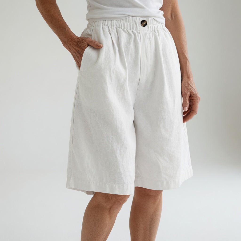 Wandeline | Natural Elastic Waist Loose Shorts