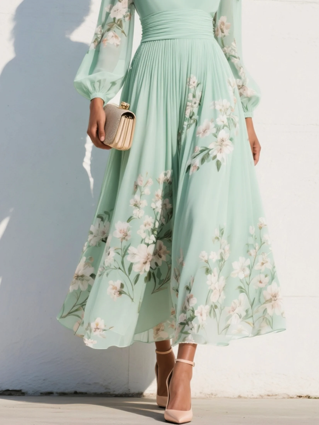 Coral Floral Maxi Dress