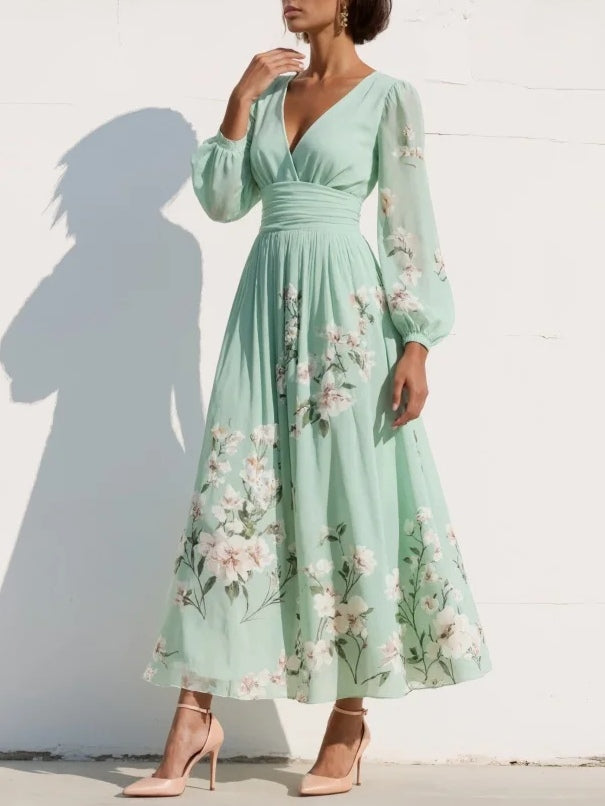 Coral Floral Maxi Dress