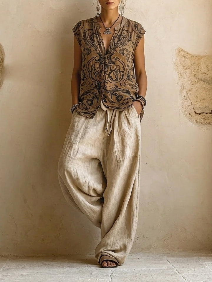 Ava | Linen Three-Piece Set