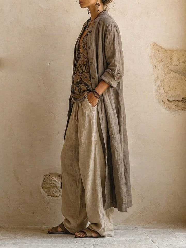 Ava | Linen Three-Piece Set