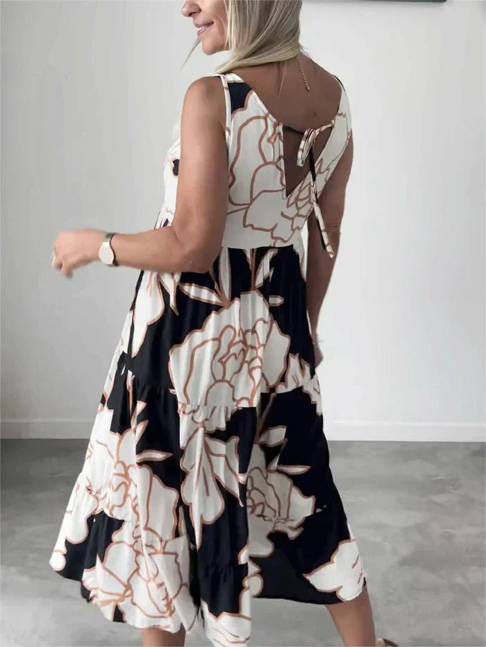 Comfortable Floral Midi Dress