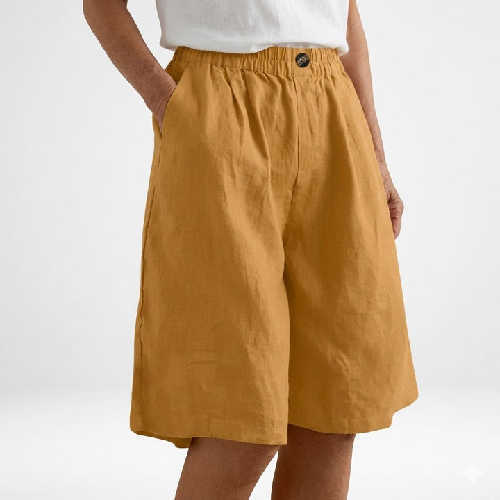 Wandeline | Natural Elastic Waist Loose Shorts