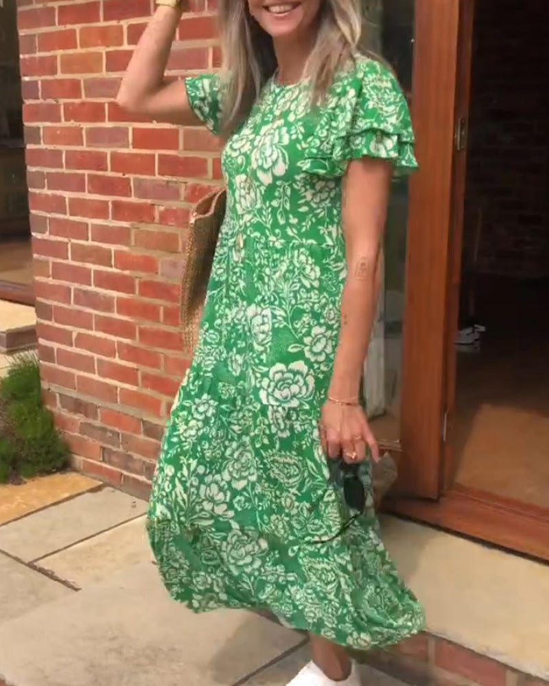 Floral Long Sleeve Maxi Dress